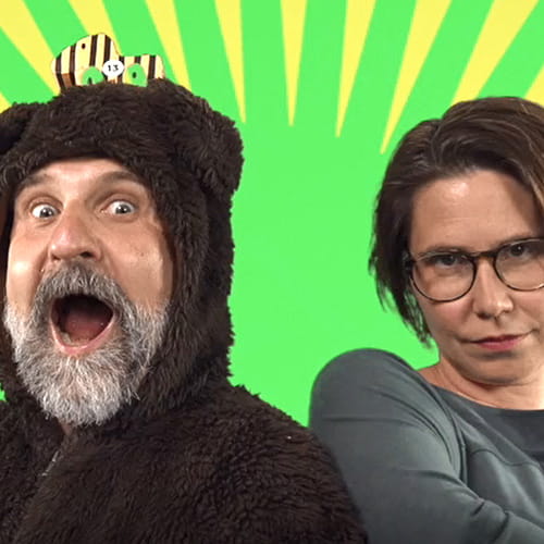 Unsere Moderatoren Julia und Frank